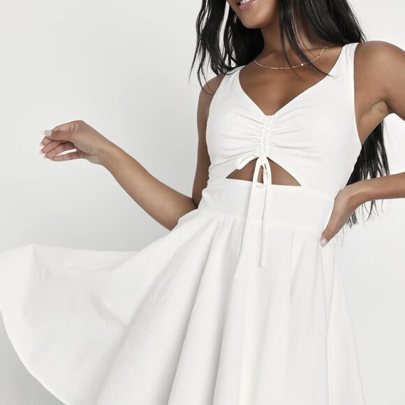 Lulu's White Mini Dress - Picture 1 of 5